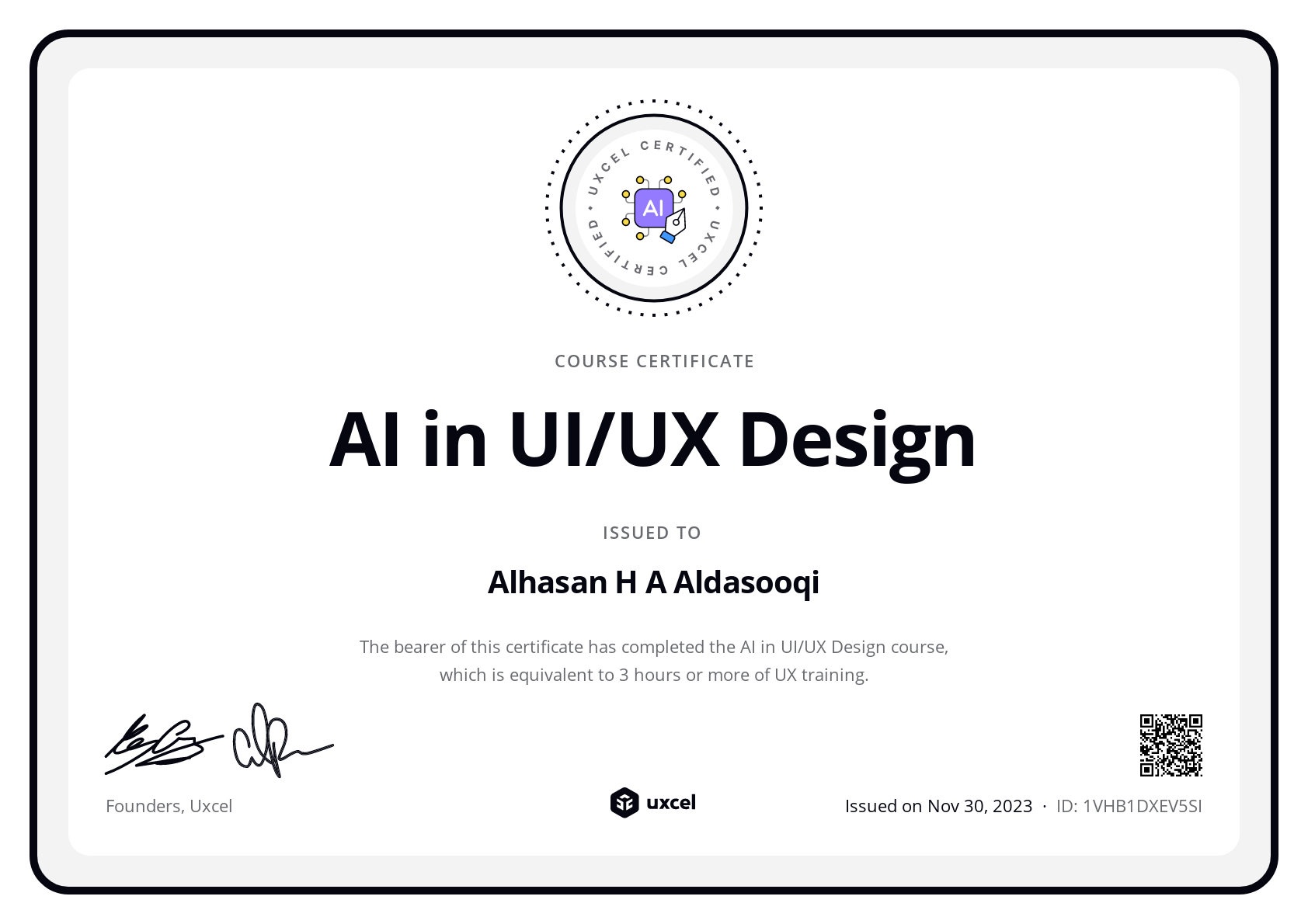 Alhasan Aldasooqi's certificate